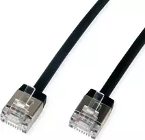 ROLINE U/FTP Patch Cable Cat.6A itin trumpas RJ45 juodas 0,5 m - Tinklo kabelis - CAT 6a (21.15.4560)