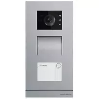 Laidinio vaizdo domofono lauko blokas Busch-Jaeger A21381P1-S-03, sidabrinis, nerūdijančio plieno korpusas, mygtukai, 135×29×277 mm