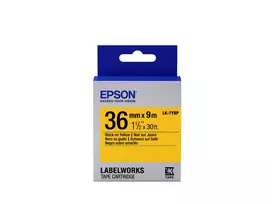 Epson kasetė su etikečių juosta Pastel LK-7YBP juoda/geltona 36mm (9m)