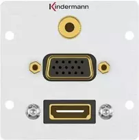 Kištukinis lizdas HDMI + VGA + 3,5 mm Kindermann 7444000586
