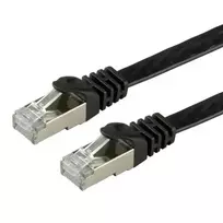 VALUE Patch-Cable RJ-45 (M) – RJ-45 (M) 5 m FTP CAT 6a halogen-free, formuotas, vytas, plokščias, juodas (21.99.0835)