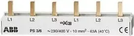 ABB 3 fazių šyninis tiltelis PS3/6 pro M compact 6 modulių uždaras PS3/6 (2CDL231001R1006)