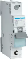 Automatinis jungiklis Hager MBS120 20A B charakteristika 1 modulis 17,5 mm
