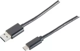 USB laidas ShiverPeaks 14-10005 USB 2.0 1m USB A USB C juodas