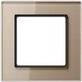 Stiklinis jungiklio dangtelis JUNG AC 581 GL CH šampano spalvos 84×84 mm
