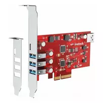 Inateck PCIe kortelė USB 3.2 G2, 2 USB C, 6 USB A prievadai 16Gbps – valdiklis