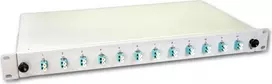 Lightwin LWL Splice Box, 24 skaidulų, 12x DLC daugiamodis, 50/125µm OM3 Pigtail Splice Box (SPBOX 24G50 OM3 DLC)