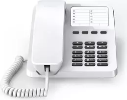 Gigaset DESK 400 - Analoges Telefon - Kabelgebundenes Mobilteil - 10 Eintragungen - Weiß (S30054-H6538-R102)