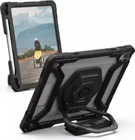 UAG Urban Armor Gear Plasma dėklas su rankenos dirželiu, atramėle ir ekrano apsauga | Apple iPad 10,9 (2022) | permatomas/juodas | urmu | 124470B14340