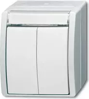 BUSCH JAEGER 1484-0-0379 - Mygtukai - Balti - IP44 - CE - 74 mm - 55 mm