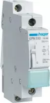 Hager EPN510. Kabelquerschnitt: 1/6 mm², Temperaturbereich in Betrieb: -5 - 40 °C. AC Eingangsspannung: 230 V, AC Eingangsfrequenz: 50/60 Hz (EPN510)