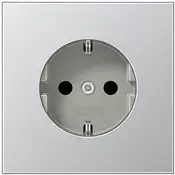 Kištukinis lizdas Jung AL 1520 CEE 7/3, aliumininis korpusas, 250 V, 16 A, 70×70 mm
