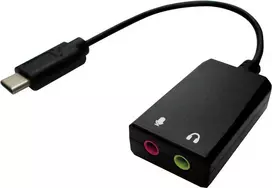 Laido adapteris USB Type C į 2 x 3,5 mm juodas (12.99.3213)