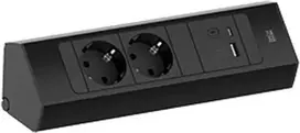 Ilgintuvas Bachmann CASIA 2 su 2x CEE7/3 kištukiniais lizdais ir 1x USB A/C 22W