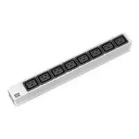 Bachmann 333.815 maitinimo skirstytuvas (PDU) 8 AC lizdai C19 1U juoda/pilka/sidabrinė