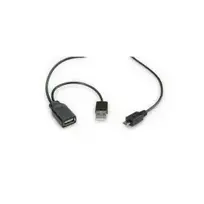 ROLINE USB 2.0 Y-Laidas - 2x A tipo (vyriškas / mėlynas) - Micro B vyriškas - 1 m - Ekranuotas - USB 2.0 Micro B - 1 mm (19.08.1009)