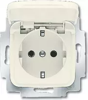 BUSCH JAEGER 20 EUK-212 - Kištukinis lizdas CEE 7/3 - 2P+E - Smėlio spalvos - 250 V - 16 A - 71 mm