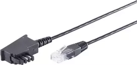 Telefono laidas S/CONN 12-09015 0,5 m juodas