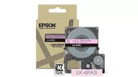Epson LK-4PAS pilkai rožinė termo perdavimo etikečių juosta 1,2 cm