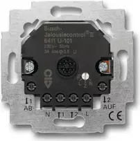 Įleidžiamas žaliuzių ir roletų valdiklis Busch-Jaeger 6411 U-101, 2 kanalai, 230 V, 690 W, 71×71×33 mm