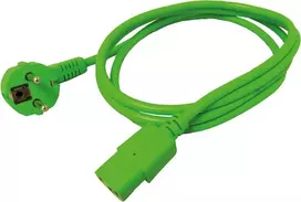 ROLINE maitinimo laidas – CEE 7/7 (M) kampinis į IEC 60320 C13 tiesų – 250 V AC – 10 A – 1,8 m – žalias