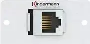 Kindermann Konnect 50 alu - modulinis snap-in lizdas - RJ-45