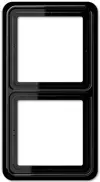 Jung CD 582 SW juodas elektros jungiklio rėmelis, duroplastas, bevaržtis, 81×152 mm