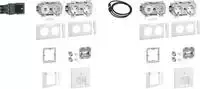 Hager rinkinys 2 darbo vietoms su 3 GAPSET2Std + USB įkrovikliu 15W 2xRJ45 Cat