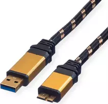ROLINE Gold USB 3.0 laidas, USB A - Micro B ST/ST 0,8 m (11.02.8878)