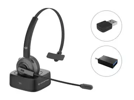 Belaidės Bluetooth ausinės su įkrovimo stotele ir Bluetooth USB adapteriu Conceptronic POLONA