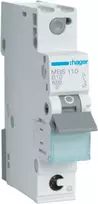 Hager MBS110 automatinis jungiklis 10A B tipo 1 modulis
