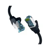EFB-Elektronik RJ45 jungiamasis laidas Cat.7 juodas 0,25 m S/FTP PIMF tinklo kabelis LAN DSL