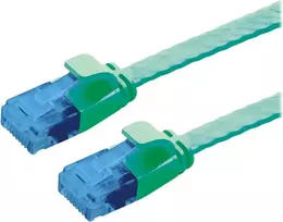 VALUE Patch Cable Cat.6A (Class EA) UTP, ypač plokščias, žalias, 1,5 m (21.99.2044)