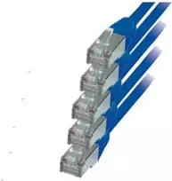 Tinklo kabelis Cat.6 S/FTP 1 m (mėlynas)