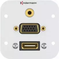 Kištukinis lizdas HDMI VGA 3,5 mm Kindermann 7441000586