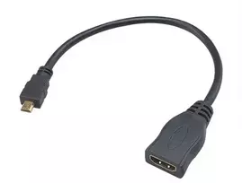HDMI adapterio kabelis Akasa AK-CBHD09-25BK (Micro HDMI → Standartinis HDMI, 0,25 m)