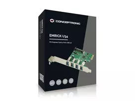 Conceptronic EMRICK02G vidinė PCIe plėtimosi kortelė su 4 USB 3.2 Gen 1 prievadais