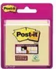 Lipnūs lapeliai 3M Post-it Super Sticky 76×76 mm geltoni, daugkartinio naudojimo lipnūs bloknotai