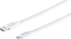 USB kabelis S/CONN 13-31026 USB 3.2 Gen 1 1 m USB A USB C baltas
