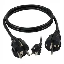 EFB-Elektronik maitinimo laidas su įžemintu kištuku 90° - C13 90°, juodas, 3,0 m, 3 x 1,00 mm²