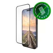 Apsauginis stiklas dbramante1928 BULK ECO-SHIELD iPhone 16, juodas rėmelis