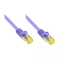 RJ45 Patch Laidas su Cat.7 žaliaviniu kabeliu ir užrakto apsauga (RNS®), S/FTP, PiMF, be halogenų, 600MHz, OFC, Violetinė, 2m, Good Connections® (8070R-020V)