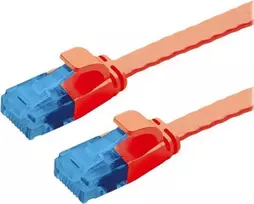 VALUE Patch Cable Cat.6A (Class EA) UTP, ypač plokščias, raudonas, 3 m (21.99.2023)
