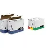 Fellowes archyvinė dėžė R-Kive PRIMA, balta-mėlyna, 80 mm, iš 100% perdirbto kartono