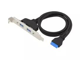 Conceptronic EMRICK11B adapteris iš 19 kontaktų vidinės USB 3.0 jungties į dvi USB-A išorines jungtis