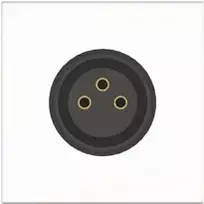 Kindermann 7464000412. Buchsen-Typ: XLR, Module Menge (max): 1 Modul(e). Produktfarbe: Weiß, Material: Kunststoff. Breite: 45 mm, Höhe: 45 mm (7464000