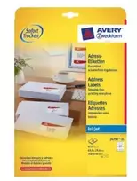 Lipnūs etiketės popieriui Avery J4792-25 balta
