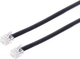 Laidas S/CONN RJ12 3m juodas permatomas ShiverPeaks