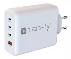 Techly IPW-PD140W-WH mobiliojo įrenginio įkroviklis Power bank, Išmanusis telefonas, Planšetė, Universalus Baltas AC Greitasis įkrovimas Vidiniam naudojimui