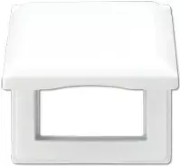 Jung AS 581 BFKL WW balta besraigtė jungiklio/kištukinio lizdo uždanga, termoplastikas, 80,5×80,5 mm